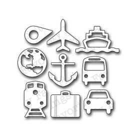 Набор ножей для вырезания Accent It - World Traveler от Die-Namics Die