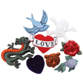 Набор пуговиц Retro Nostalgia от Dress It Up, 8 шт