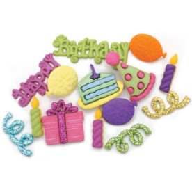 Набор пуговиц Happy Birthday от Dress It Up, 11 шт
