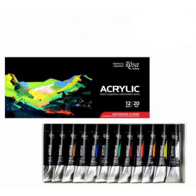 Набір акрилових фарб, 12 x 20мл, Rosa Gallery