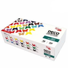 Набор акриловых красок для декора  ROSA Talent, матовый, 18 кол., 20 мл