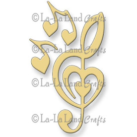 Набір ножів для вирізання Heart Treble Clef від компанії La-La Land Die