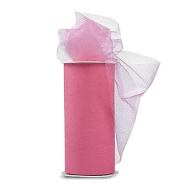 Блискуча декоративна сітка (фатин) Pink від Expo, ширина 15 см, довжина 90 см