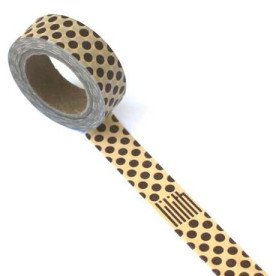 Бумажный скотч Dots Brown/Light Brown 10 м, 15 мм от компании Eyelet Outlet