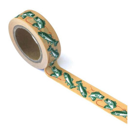 Бумажный скотч Fish 10 м, 15 мм от компании Eyelet Outlet