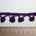 Лента с помпонами фиолетового цвета, 13 мм, 90 см