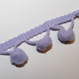 Лента с помпонами сиреневого цвета, 13 мм, 90 см
