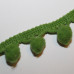 Стрічка з помпонами зеленого кольору, 13 мм, 90 см