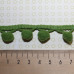 Лента с помпонами зеленого цвета, 13 мм, 90 см