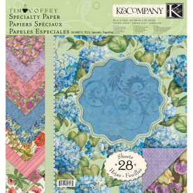 Набір паперу Cottage Garden 30х30 см 14 аркушів з глітером від K & Company