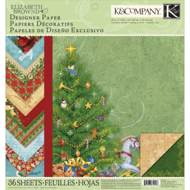 Набір паперу Visions of Christmas 30х30 см 12 аркушів від компанії K & Company
