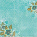 Односторонній папір Teal Flowers 30х30 см від K & Company