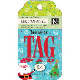 Набір тегів Very Merry від K & Company, 24 шт