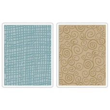 Папки для тиснення Burlap & Swirls від Tim Holtz