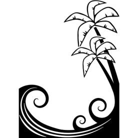 Папка для тиснения Palm Tree & Wave от Darice