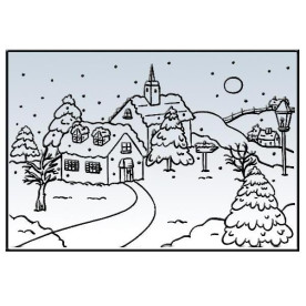 Папка для тиснения Snowy Village от Nellie's Choice