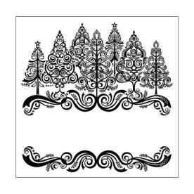 Папка для тиснения Christmas Trees от компании Crafts-Too