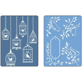 Папки для тиснения Bird & Birdcages от Tim Holtz