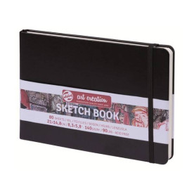 Блокнот для графіки Talens Art Creation 140г/м, 14,8х21м, 80л, чорний, Royal Talens