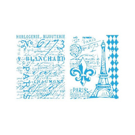 Папки для тиснения Eiffel Tower & French Script от Tim Holtz