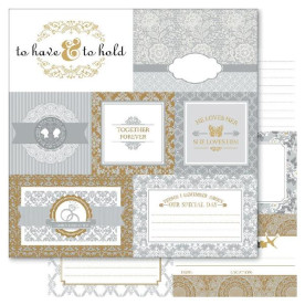 Двусторонняя перламутровая бумага Snippets из коллекции Betrothed 30х30 см от Ruby Rock-It