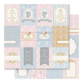 Двусторонняя перламутровая бумага Sweet Wedding Tokens 30х30 см от Ruby Rock-It