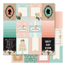 Двусторонняя перламутровая бумага Wedding Tokens 30х30 см от Ruby Rock-It