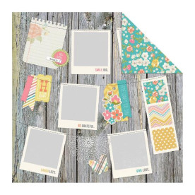 Двосторонній папір Big Smile 30х30 см від компанії Simple Stories