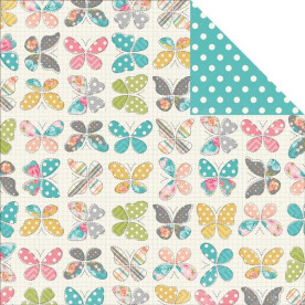 Двусторонняя бумага Be Happy 30х30 см от компании Simple Stories