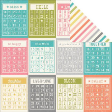 Двусторонняя бумага Bingo Cards 30х30 см от компании Simple Stories