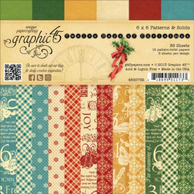 Набор бумаги 12 Days Of Christmas 12 листов 15х15 см от Graphic 45