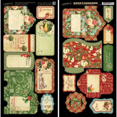 Набір вирубування 12 Days of Christmas - Tags & Pockets від Graphic 45