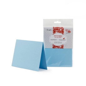 Набор заготовок для открыток, 5 шт, 10,3х7 см, №5, голубой, 220г / м2, Rosa Talent