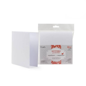 Набор заготовок для открыток, 5 шт, 15,5х15,5 см, №10, белый, 220 г/м2, Rosa Talent