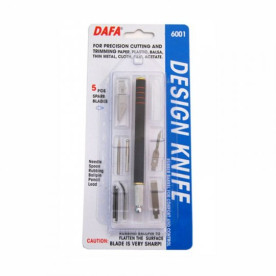 Набір для моделювання, ніж макетний, 5 змінних лез + 7 насадок, Dafa