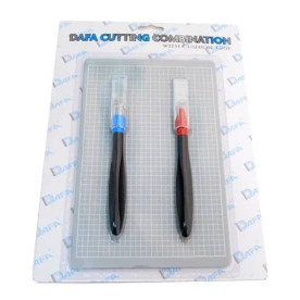 Набір для моделювання, килимок самовідновлювальний, 2 макетних ножі, Dafa