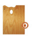 Палитра деревянная, прямоугольная, эргономичная, промасленая, 20x30см, ROSA Gallery