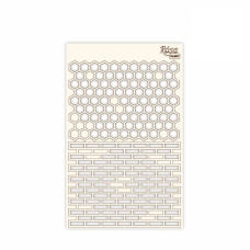 Чіпборд для скрапбукінгу, Фоновий Абстракція 1, білий картон, 12,6х20см, Rosa Talent