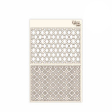 Чіпборд для скрапбукінгу, Фоновий Абстракція 3, білий картон, 12,6х20см, Rosa Talent