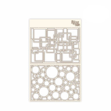 Чіпборд для скрапбукінгу, Фоновий Абстракція 4, білий картон, 12,6х20см, Rosa Talent
