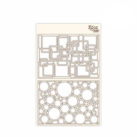Чіпборд для скрапбукінгу, Фоновий Абстракція 4, білий картон, 12,6х20см, Rosa Talent