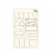 Чипборд для скрапбукинга Классический Теги, белый картон, 12,6х20см, ROSA TALENT