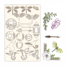 Чипборд для скрапбукинга, Emotion & Romance 1, белый картон, 12,8х20 см, Rosa Talent