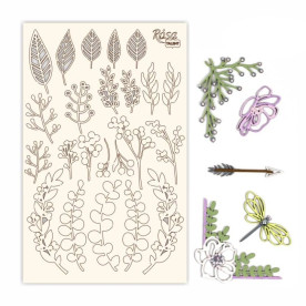 Чипборд для скрапбукинга, Emotion & Romance 2, белый картон, 12,8х20 см, Rosa Talent