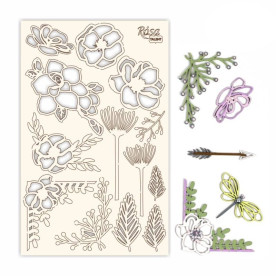 Чіпборд для скрапбукінгу, Emotion & Romance 3, білий картон, 12,8х20 см, Rosa Talent