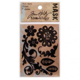 Маска-трафарет на клейовий основі Florets від Tim Holtz