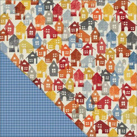 Двусторонняя бумага Happy Houses 30х30 см от Little Yellow Bicycle