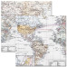 Двосторонній папір Maps 30х30 см від Teresa Collins