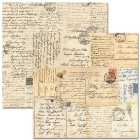 Двусторонняя бумага Postcards 30х30 см от Teresa Collins