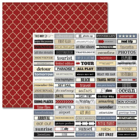 Двосторонній папір Word Labels 30х30 см від Teresa Collins